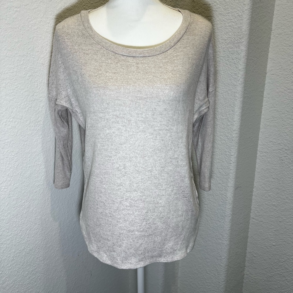 Bobeau Blush Pink Crew Neck Sweater